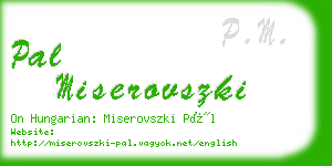 pal miserovszki business card